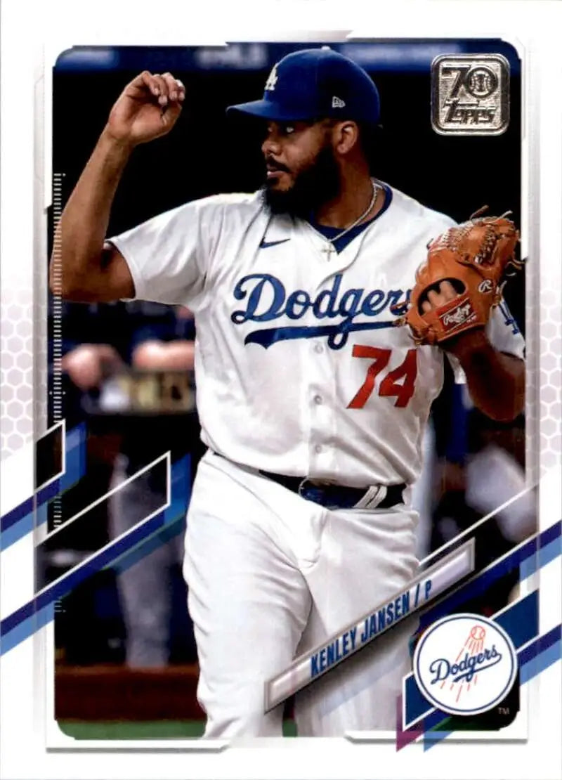 2021 Topps #347 Kenley Jansen NM-MT Los Angeles Dodgers Baseball Card - Baseball Card Single