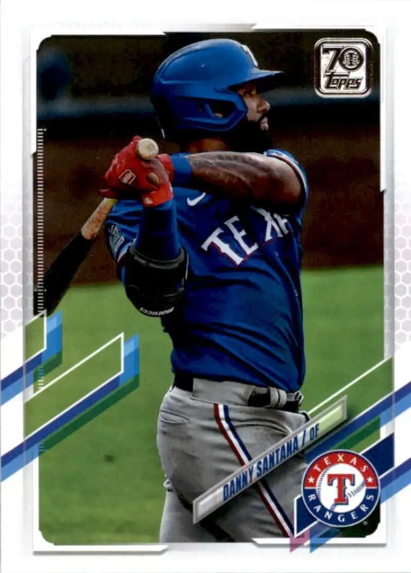 2021 Topps #35 Danny Santana NM-MT Texas Rangers Baseball Card - Baseball Card Single