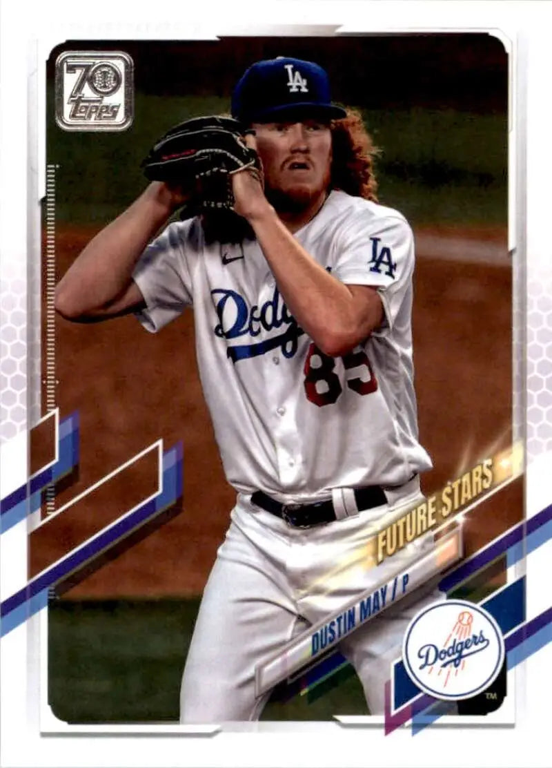 2021 Topps #355 Dustin May NM-MT Los Angeles Dodgers Baseball Card - Baseball Card Single