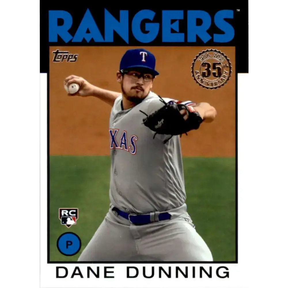 2021 Topps 35th Anniversary #86B-21 Dane Dunning NM-MT Texas Rangers Baseball Card - Baseball Card Single