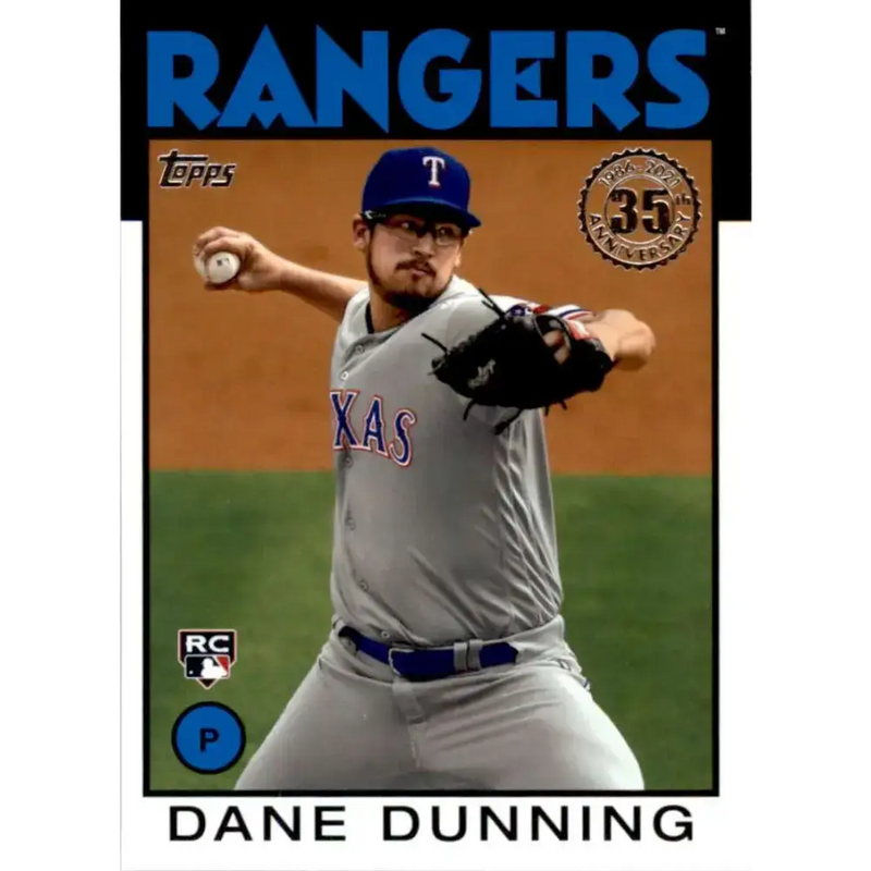 2021 Topps 35th Anniversary #86B-21 Dane Dunning NM-MT Texas Rangers Baseball Card - Baseball Card Single
