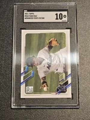 2021 Topps #364 Isan Diaz Advanced Stat #/300 - Baseball Card Single