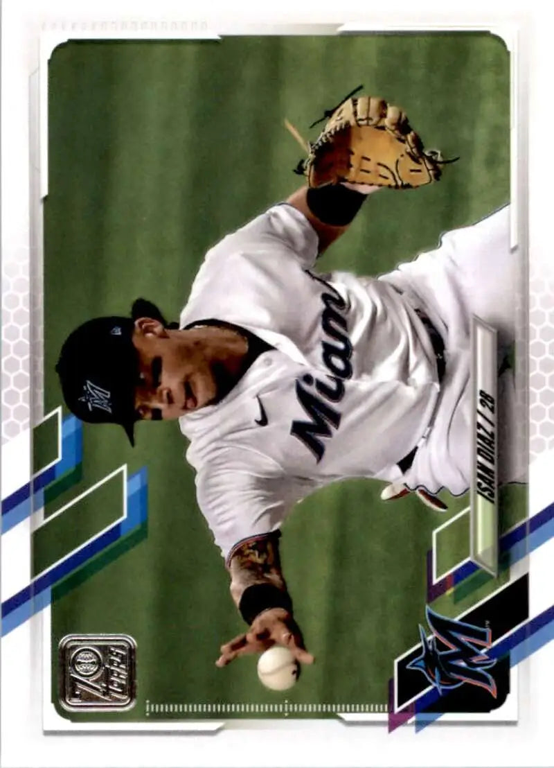 2021 Topps #364 Isan Diaz NM-MT Miami Marlins Baseball Card - Baseball Card Single