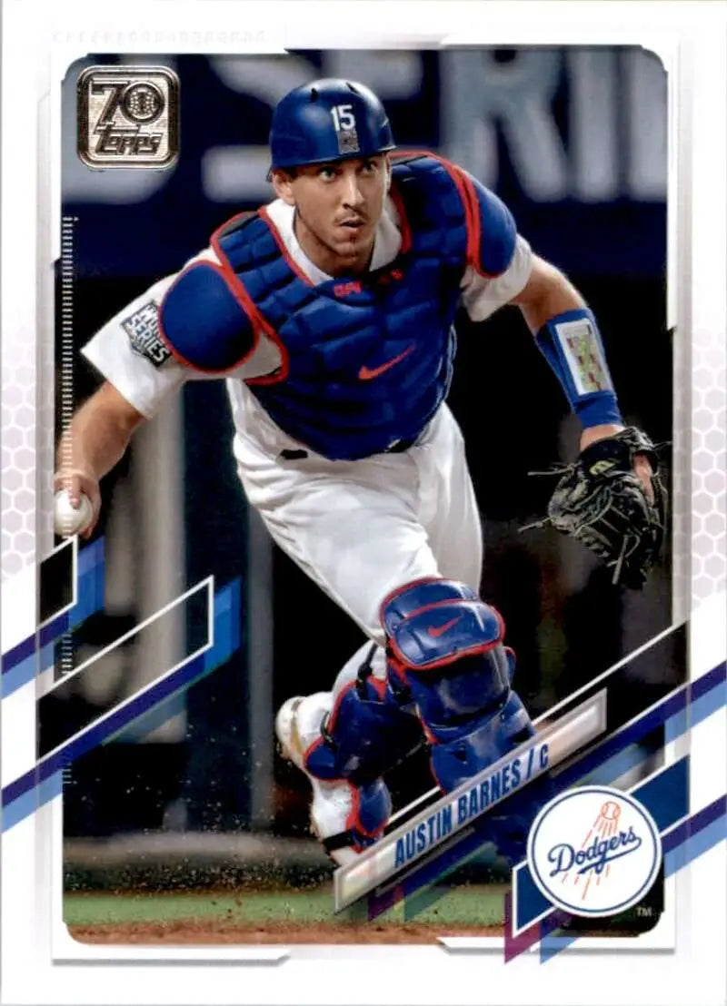 2021 Topps #367 Austin Barnes NM-MT Los Angeles Dodgers Baseball Card - Baseball Card Single