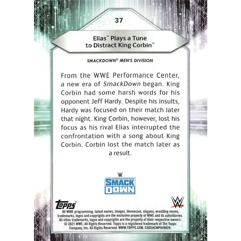 2021 Topps #37 Elias NM-MT Wrestling Card - Other