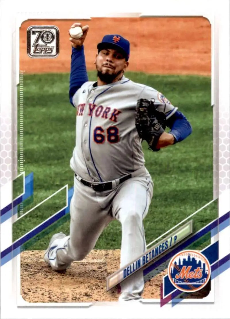 2021 Topps #385 Dellin Betances NM-MT New York Mets Baseball Card - Baseball Card Single