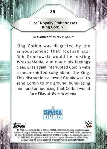 Original gloss collectible trading card of Elias from 2021 Topps #39 Simply Sandoval cards typically sell