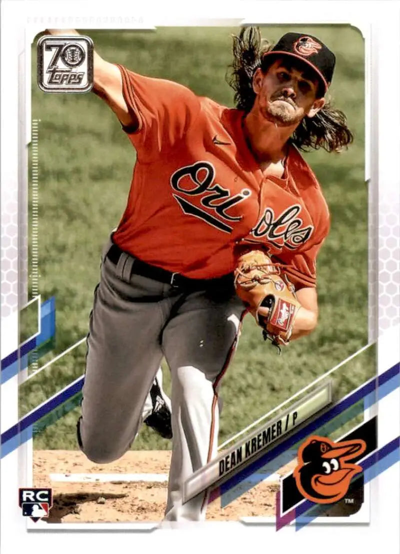2021 Topps #391 Dean Kremer NM-MT RC Rookie Baltimore Orioles Baseball Card - Baseball Card Single
