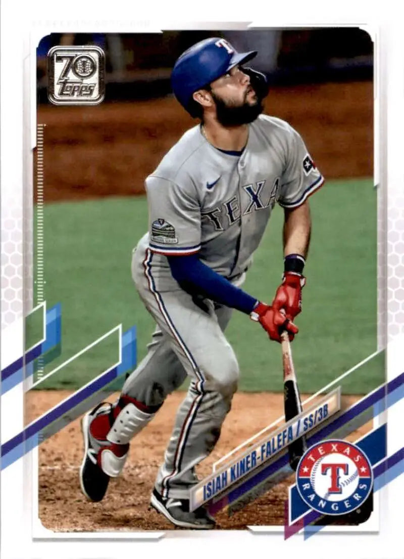 2021 Topps #397 Isiah Kiner-Falefa NM-MT Texas Rangers Baseball Card - Baseball Card Single