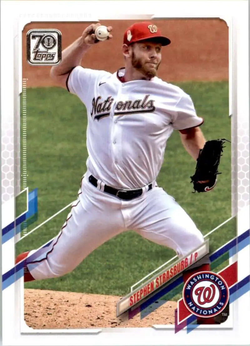 2021 Topps #400 Stephen Strasburg NM-MT Washington Nationals Baseball Card - Baseball Card Single
