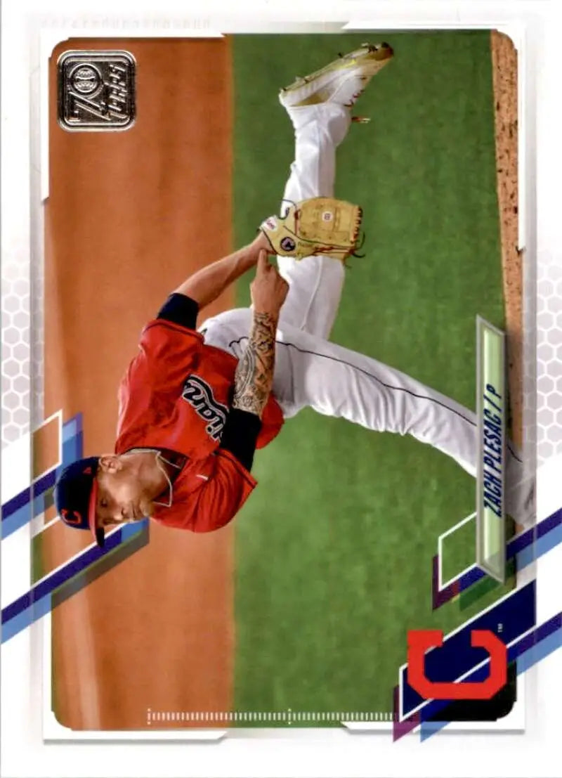 2021 Topps #403 Zach Plesac NM-MT Cleveland Indians Baseball Card - Baseball Card Single