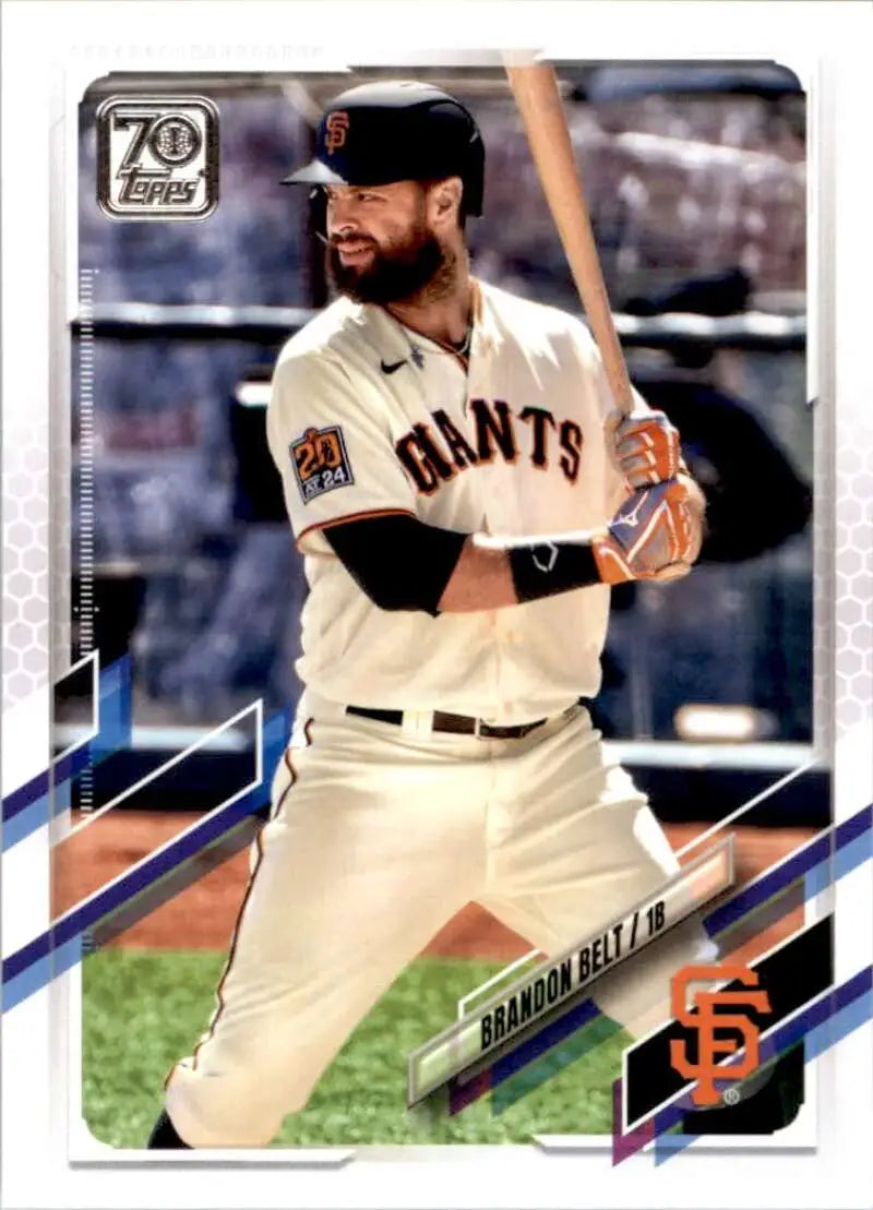 2021 Topps #405 Brandon Belt NM-MT San Francisco Giants Baseball Card - Baseball Card Single