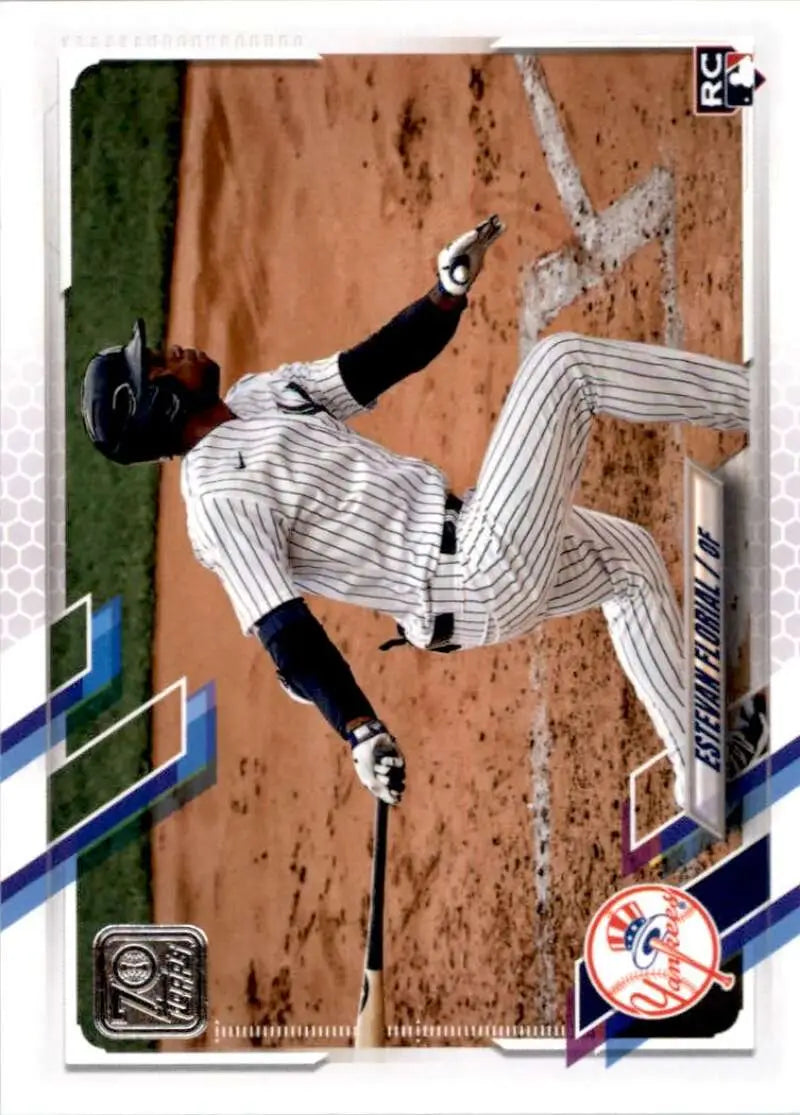 2021 Topps #406 Estevan Florial NM-MT RC Rookie New York Yankees Baseball Card - Baseball Card Single