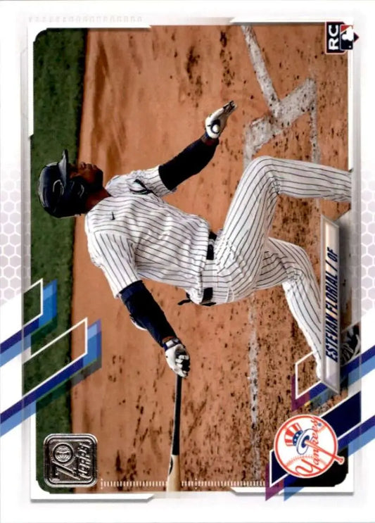 2021 Topps #406 Estevan Florial NM-MT RC Rookie New York Yankees Baseball Card - Baseball Card Single