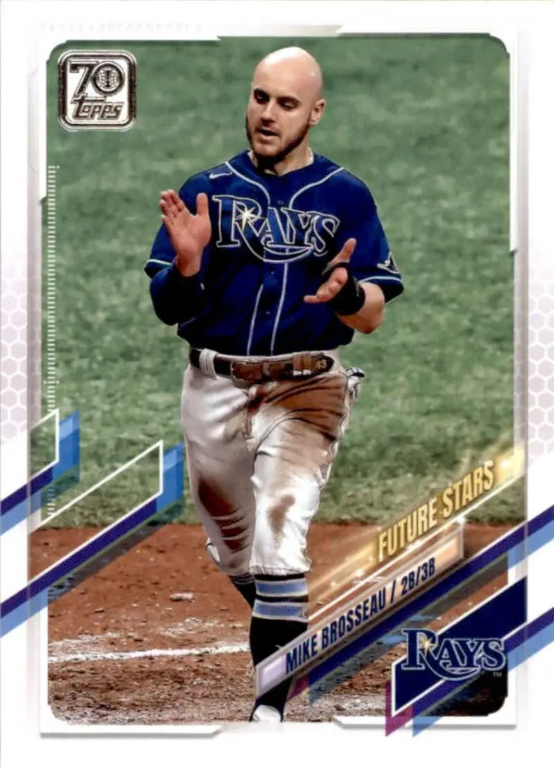 2021 Topps #427 Mike Brosseau NM-MT Tampa Bay Rays Baseball Card - Baseball Card Single