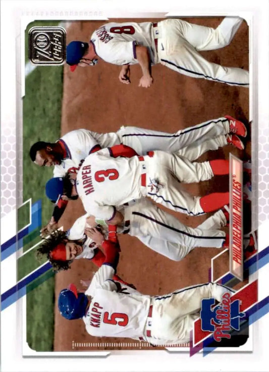 2021 Topps #428 Philadelphia Phillies NM-MT Baseball Card - Baseball Card Single