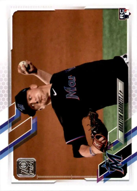 2021 Topps #433 Braxton Garrett NM-MT RC Rookie Miami Marlins Baseball Card - Baseball Card Single
