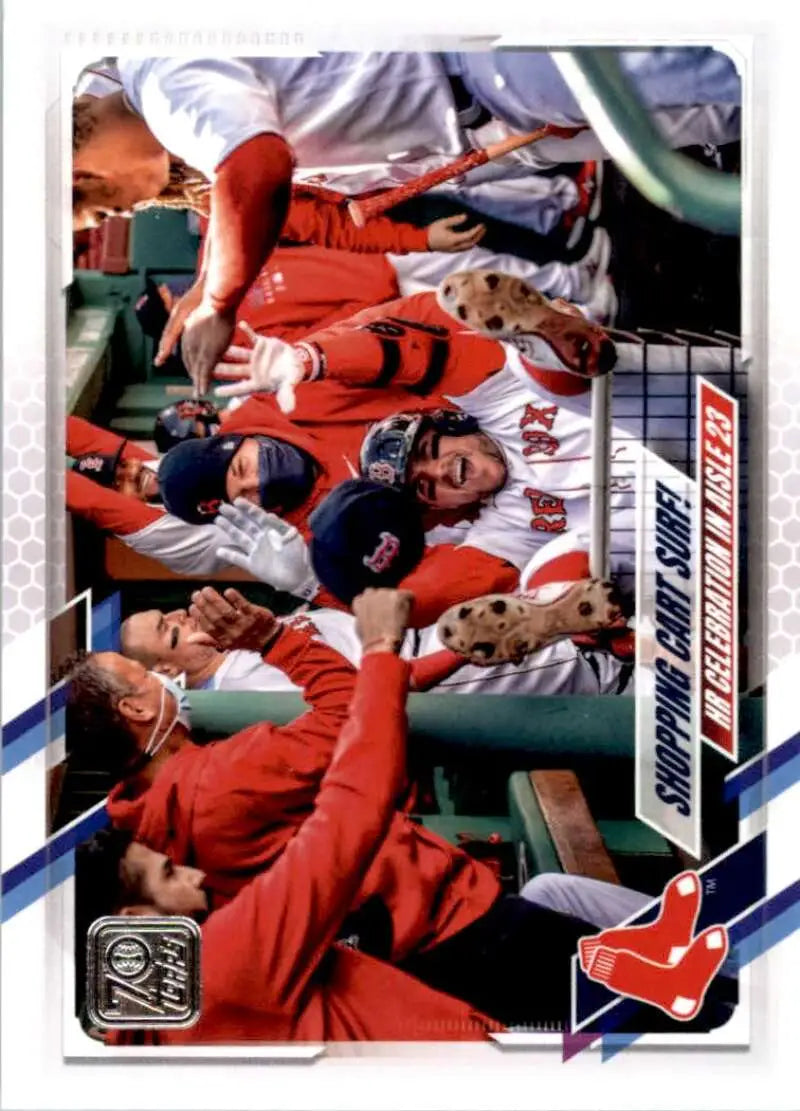 2021 Topps #436 Shopping Cart Surf! NM-MT Boston Red Sox Baseball Card - Baseball Card Single