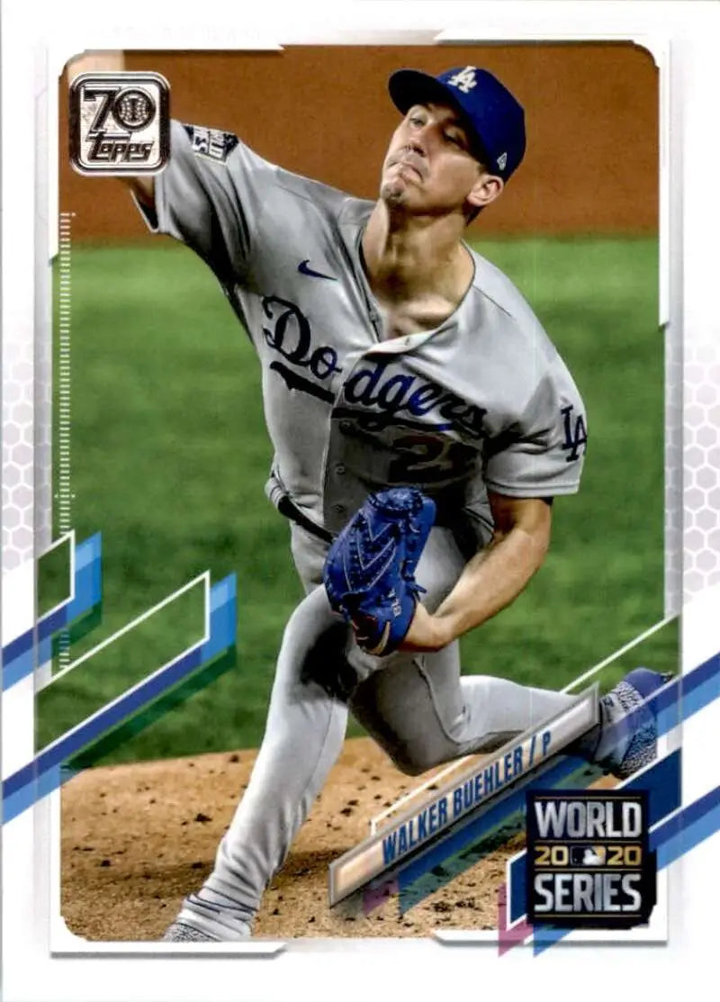 2021 Topps #44 Walker Buehler NM-MT Los Angeles Dodgers Baseball Card - Baseball Card Single