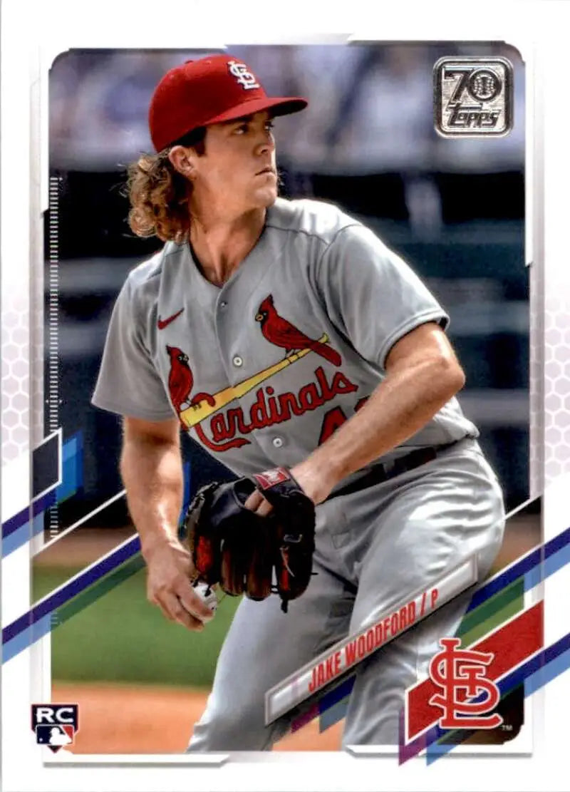 2021 Topps #451 Jake Woodford NM-MT RC Rookie St. Louis Cardinals Baseball Card - Baseball Card Single