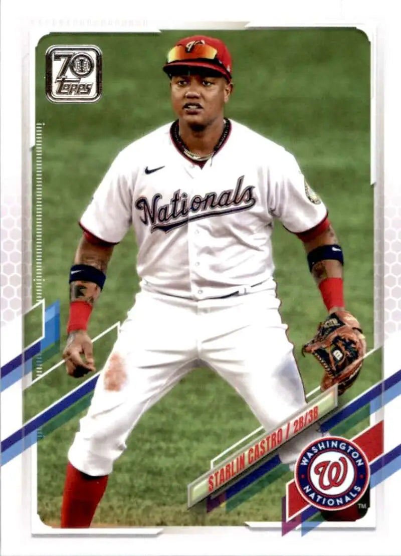 2021 Topps #453 Starlin Castro NM-MT Washington Nationals Baseball Card - Baseball Card Single