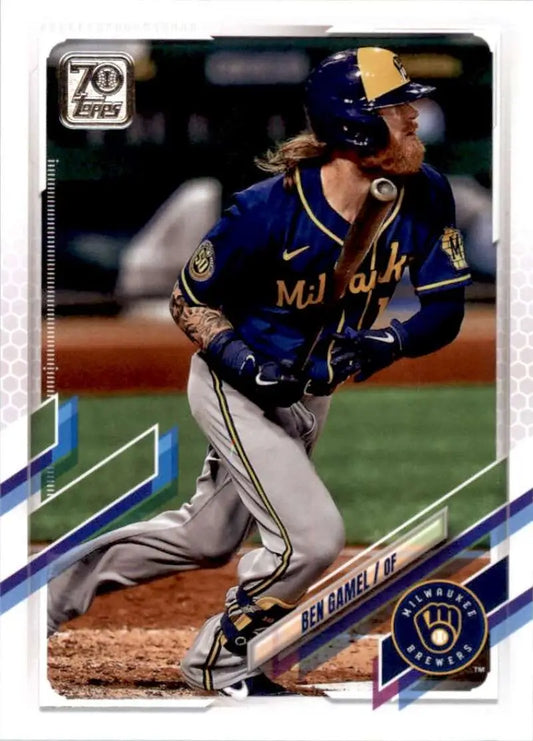 2021 Topps #458 Ben Gamel NM-MT Milwaukee Brewers Baseball Card