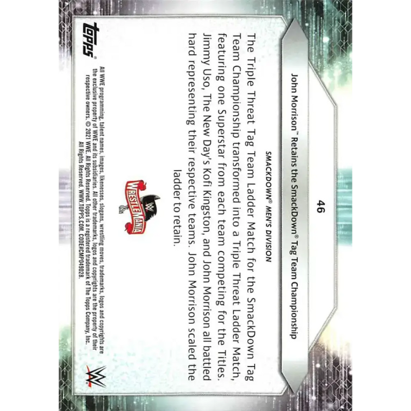 2021 Topps #46 John Morrison NM-MT Wrestling Card - Other