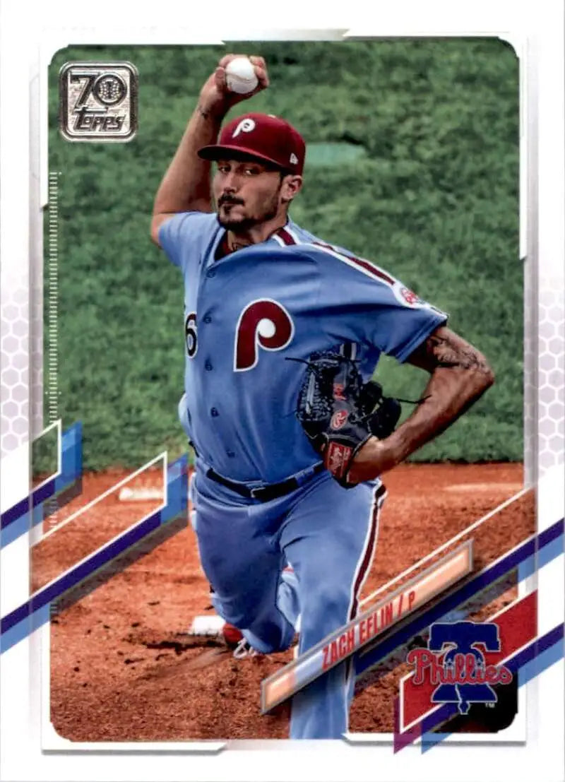 2021 Topps #460 Zach Eflin NM-MT Philadelphia Phillies Baseball Card - Baseball Card Single
