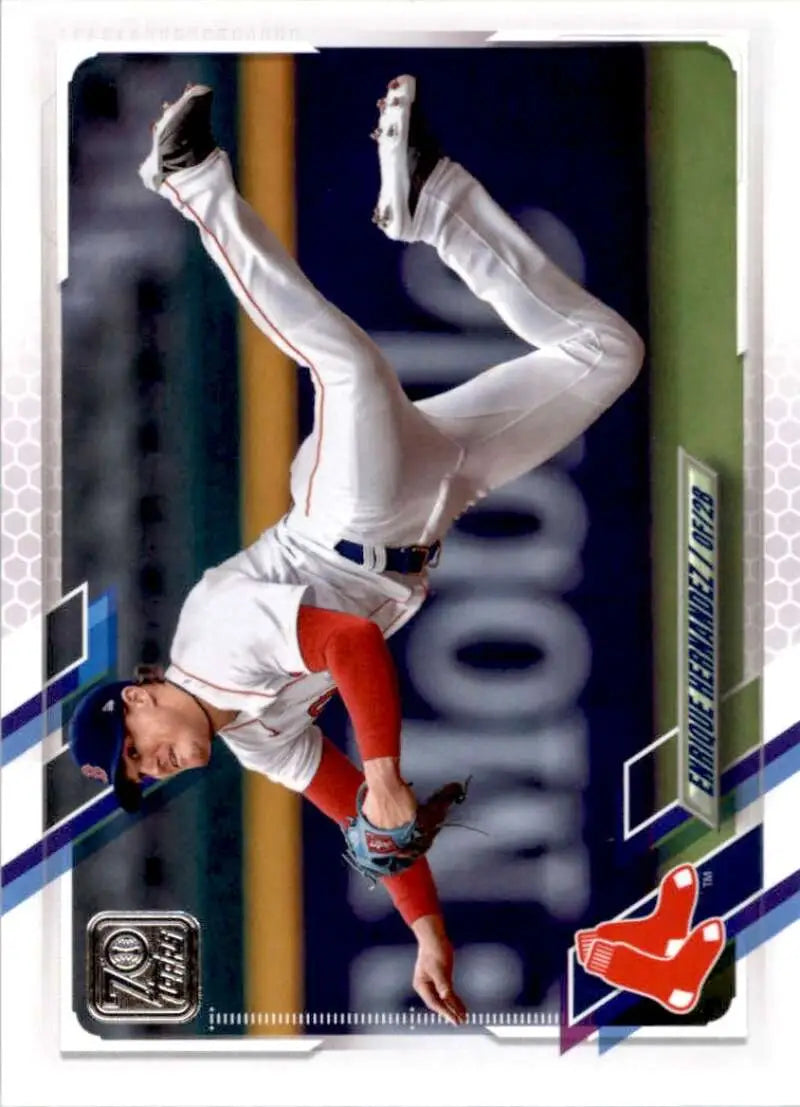 2021 Topps #465 Enrique Hernandez NM-MT Boston Red Sox Baseball Card - Baseball Card Single
