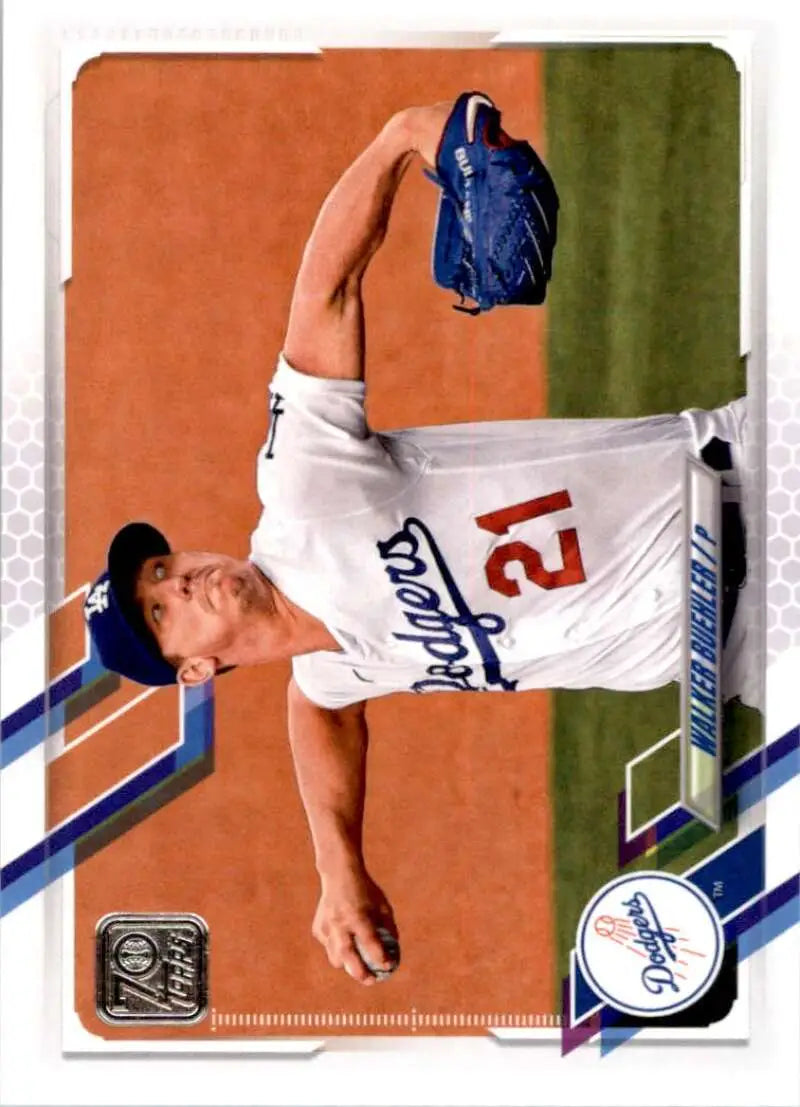 2021 Topps #466 Walker Buehler NM-MT Los Angeles Dodgers Baseball Card - Baseball Card Single