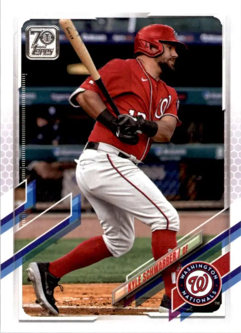 2021 Topps #473 Kyle Schwarber NM-MT Washington Nationals Baseball Card - Baseball Card Single