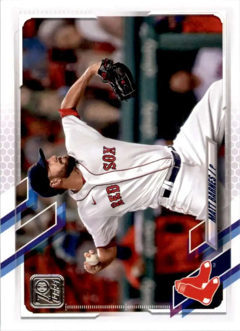 2021 Topps #484 Matt Barnes NM-MT Boston Red Sox Baseball Card - Baseball Card Single