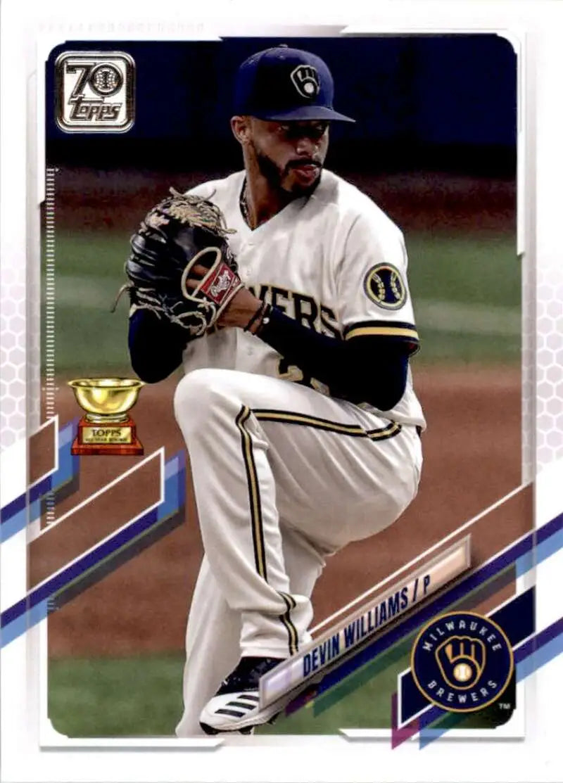 2021 Topps #485 Devin Williams NM-MT Milwaukee Brewers Baseball Card - Baseball Card Single