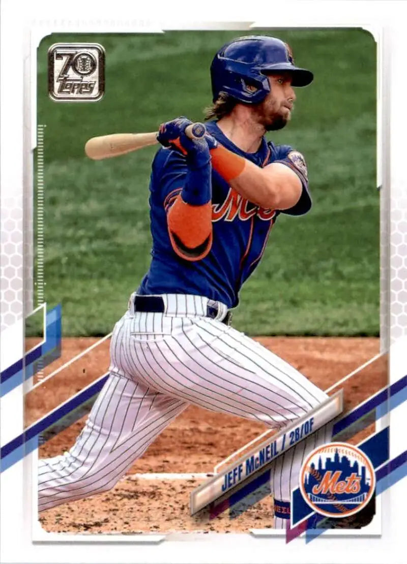 2021 Topps #489 Jeff McNeil NM-MT New York Mets Baseball Card - Baseball Card Single