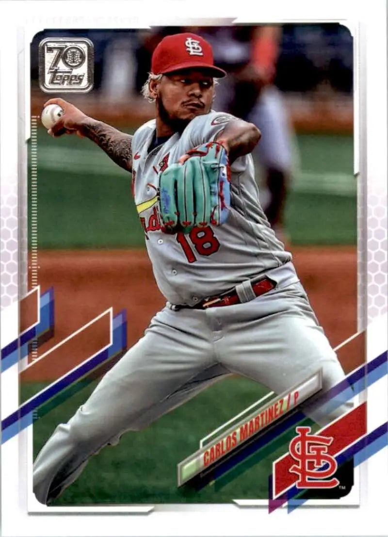 2021 Topps #496 Carlos Martinez NM-MT St. Louis Cardinals Baseball Card - Baseball Card Single