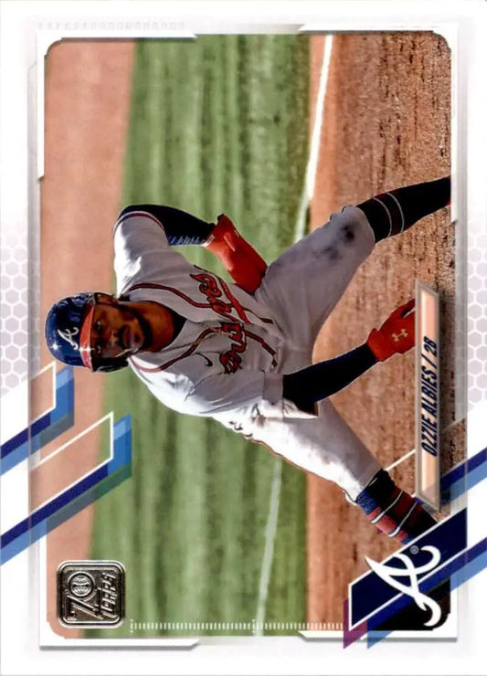 2021 Topps #500 Ozzie Albies NM-MT Atlanta Braves Baseball Card - Baseball Card Single