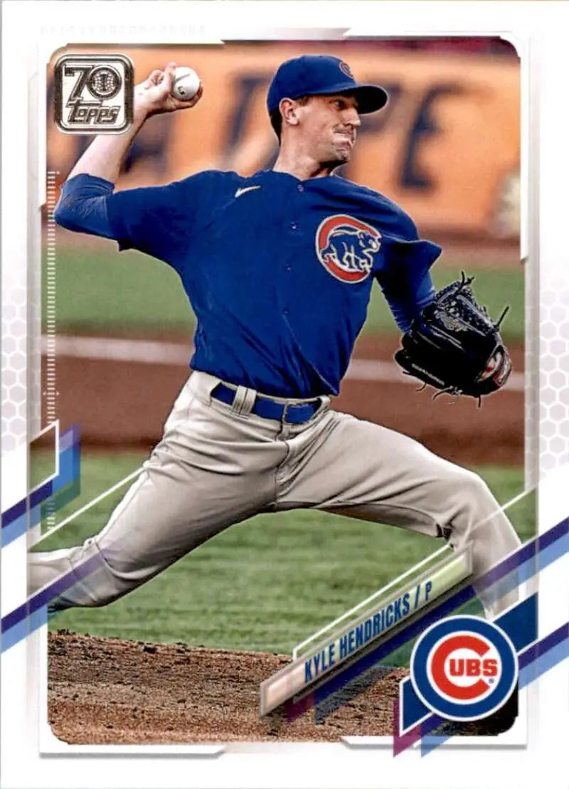 2021 Topps #503 Kyle Hendricks NM-MT Chicago Cubs Baseball Card - Baseball Card Single