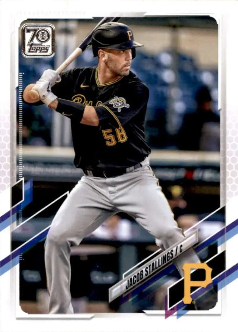 2021 Topps #505 Jacob Stallings NM-MT Pittsburgh Pirates Baseball Card - Baseball Card Single