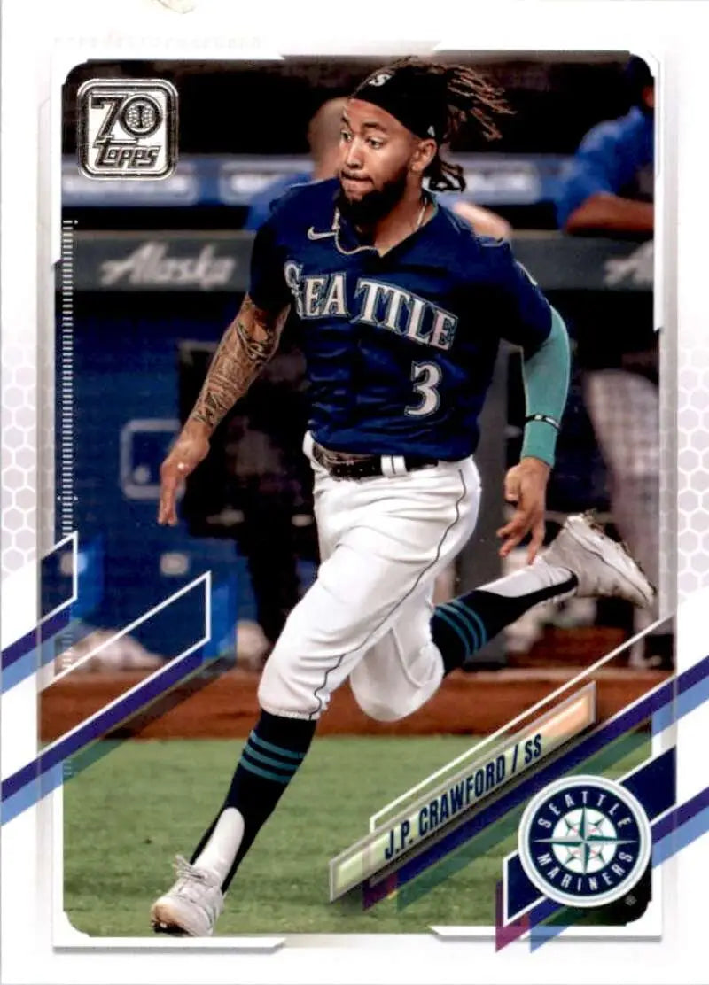 2021 Topps #506 J.P. Crawford NM-MT Seattle Mariners Baseball Card - Baseball Card Single