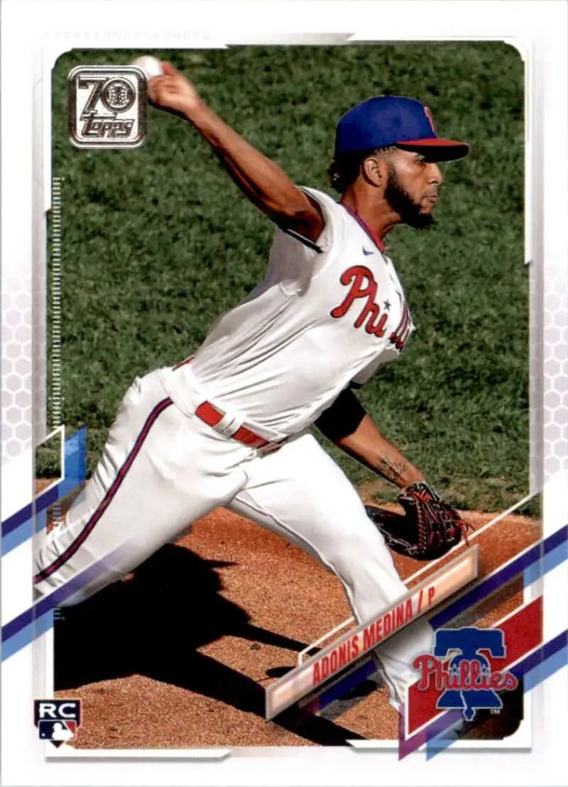 2021 Topps #510 Adonis Medina NM-MT RC Rookie Philadelphia Phillies Baseball Card - Baseball Card Single
