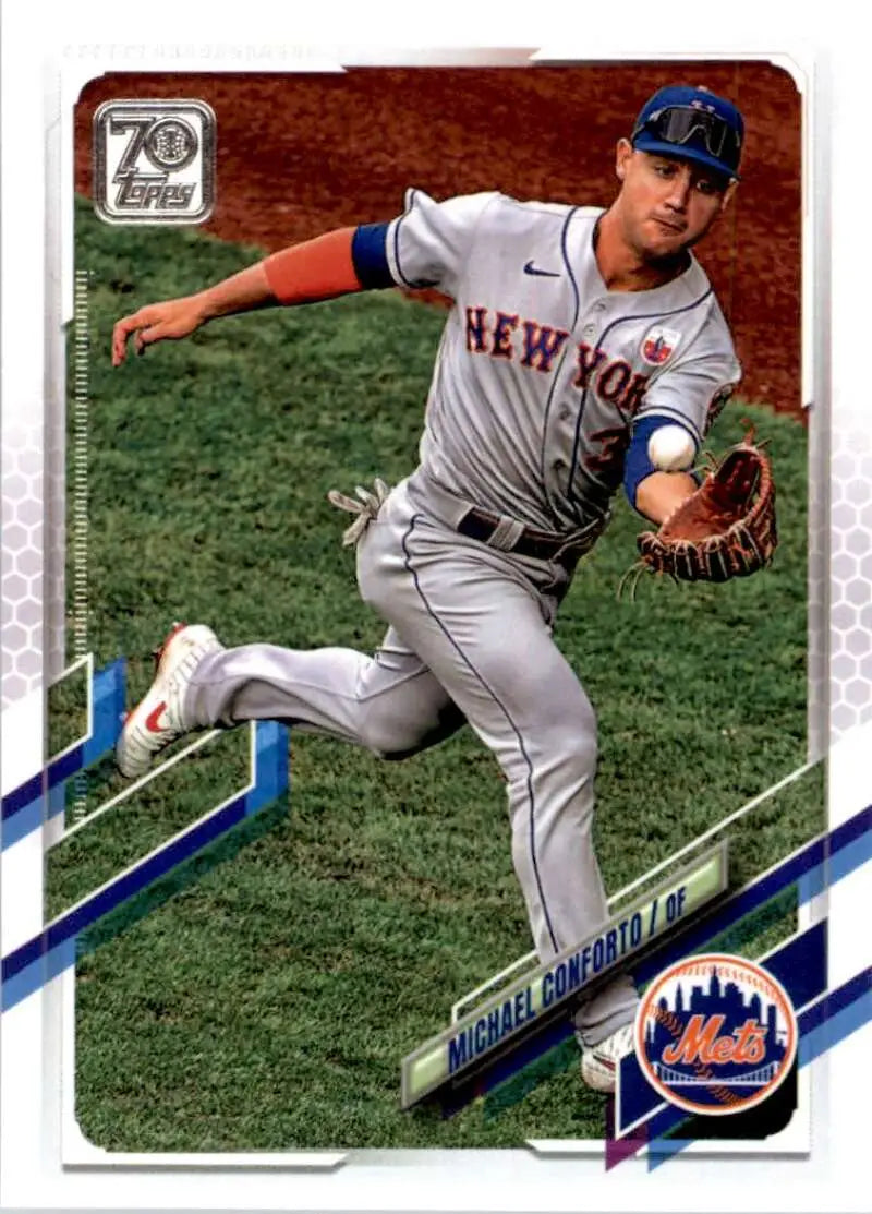2021 Topps #517 Michael Conforto NM-MT New York Mets Baseball Card - Baseball Card Single