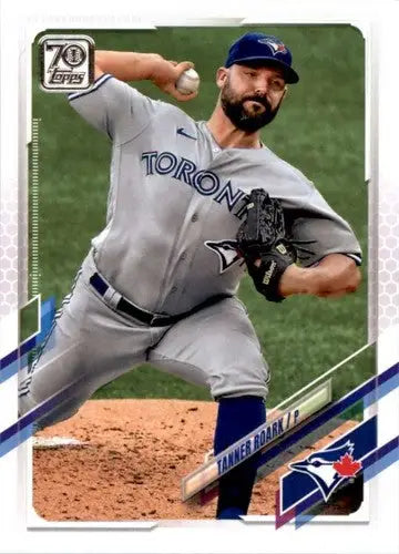 2021 Topps Tanner Roark Baseball Card with Original Gloss featuring Blue Jays ID 46206