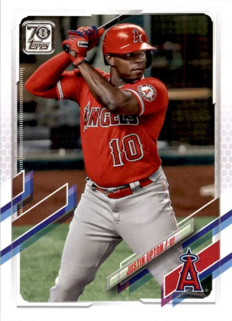 2021 Topps #527 Justin Upton NM-MT Los Angeles Angels Baseball Card - Baseball Card Single
