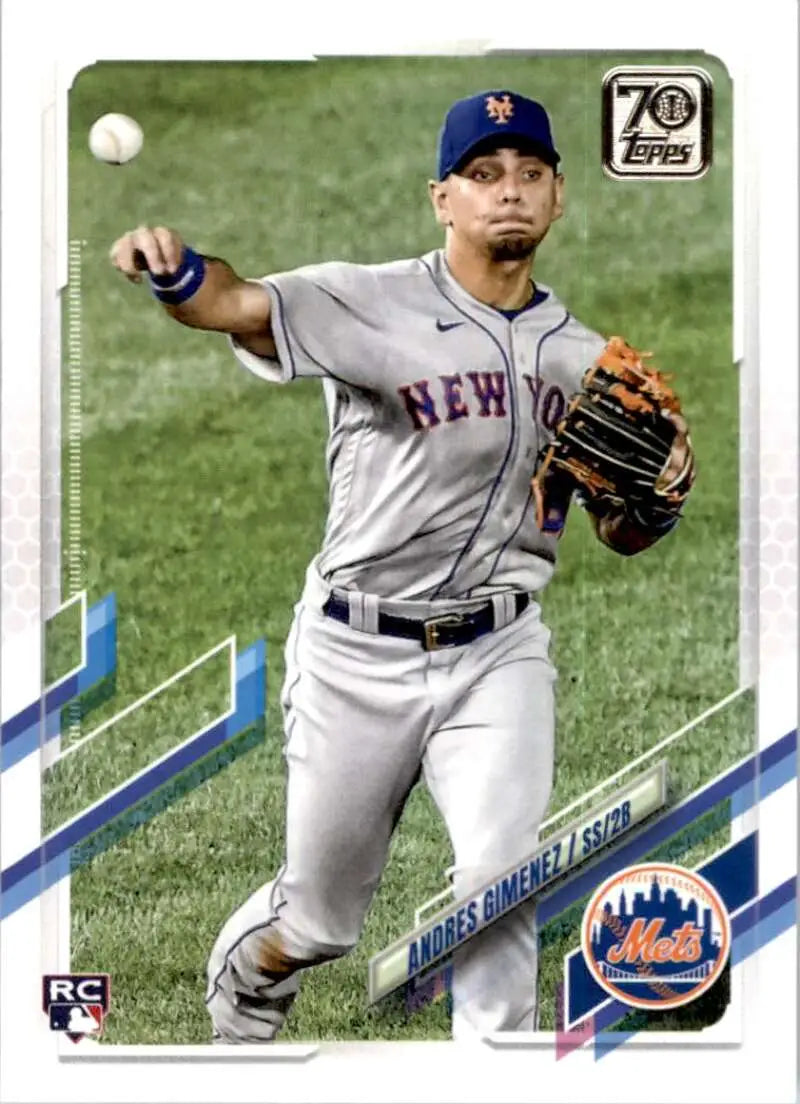 2021 Topps #53 Andres Gimenez NM-MT RC Rookie New York Mets Baseball Card - Baseball Card Single