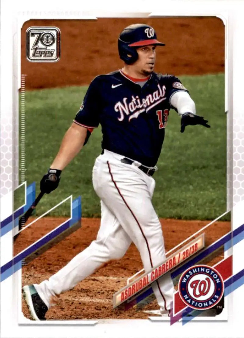 2021 Topps #531 Asdrubal Cabrera NM-MT Washington Nationals Baseball Card - Baseball Card Single