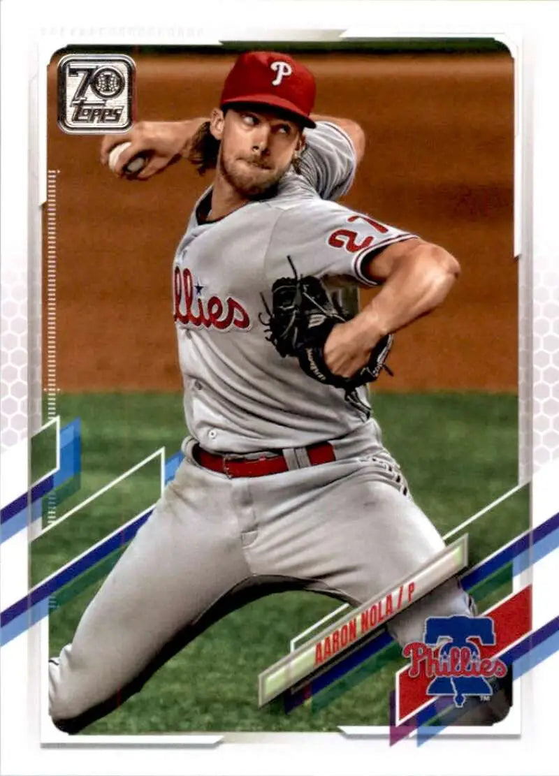 2021 Topps #537 Aaron Nola NM-MT Philadelphia Phillies Baseball Card - Baseball Card Single