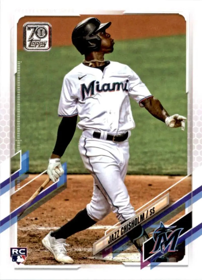 2021 Topps #538 Jazz Chisholm NM-MT RC Rookie Miami Marlins Baseball Card - Baseball Card Single