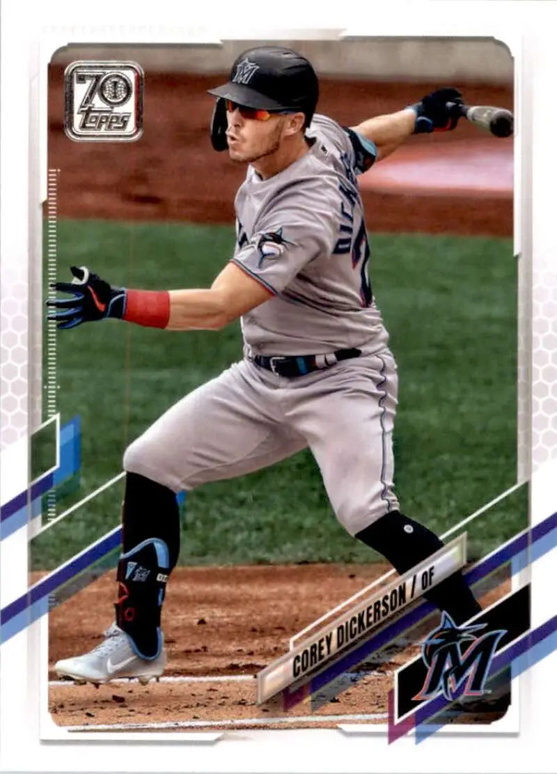 2021 Topps #541 Corey Dickerson NM-MT Miami Marlins Baseball Card - Baseball Card Single