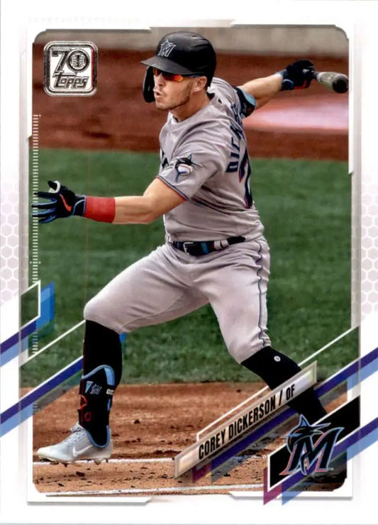 2021 Topps #541 Corey Dickerson NM-MT Miami Marlins Baseball Card - Baseball Card Single
