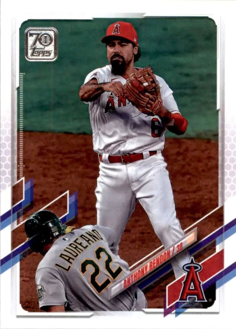 2021 Topps #550 Anthony Rendon NM-MT Los Angeles Angels Baseball Card - Baseball Card Single